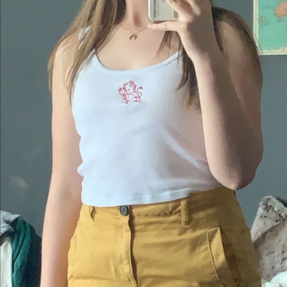 🚫sold on curtsy🚫 brandy melville devil tank